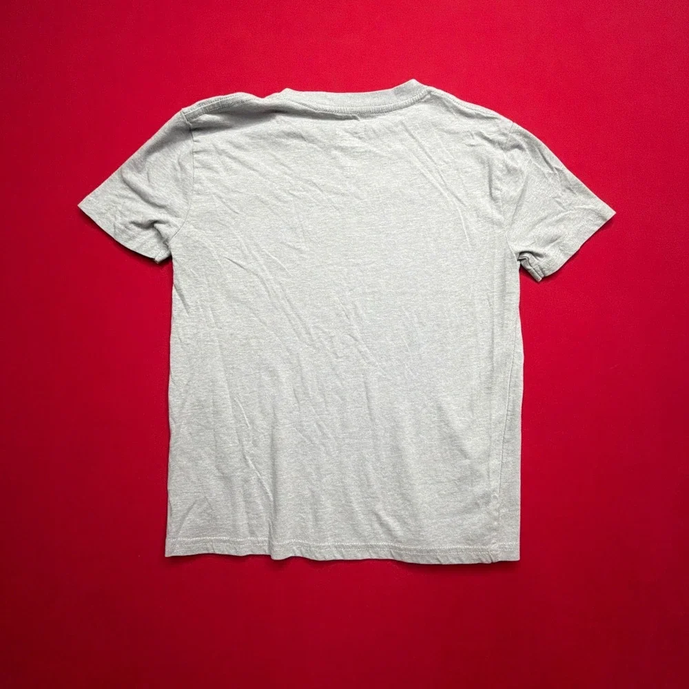 Quiksilver Boys Heather Gray Graphic Logo T-Shirt Size M 10/12 Short Sleeve Tee
